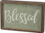 39265 Inset Box Sign - Blessed - Set Of 2 (Pack Of 2)