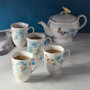 Butterfly Meadow Turquoise 4-Piece Mug Set (871197)