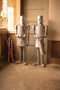 Decorative Set Of Two Life Size Tin Christmas Soldiers