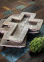 Decorative Set Of 2 Wooden Cross Trays