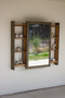 Shelf With Rolling Mirror Door