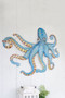 Decorative Hand Hammered Recycled Metal Octopus Wall Hanging