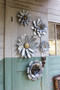 Decorative Set Of 5 Metal Flower Wall Hangings