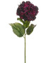 Deep Eggplant Wine Hydrangea Fake Fall Flower (Bundle Of 2)