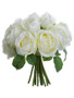 Silk Rose Wedding Bouquet In White