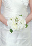 Rose Silk Wedding Bouquet Arrangement In White