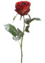 Half Open Artificial Red Rose - 22" Tall (Bundle Of 2)