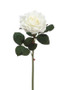 Real Touch Rose Stem In White - 14" Tall