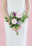 Pink Anemone And Dahlia Artificial Flower Bouquet