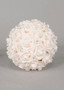 Foam Rose Flower Kissing Ball In Ivory - 6.5"