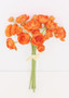 Artificial Ranunculus Bundle In Orange - 11"