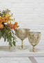 Antique Champagne Mercury Glass Pedestal Bowl