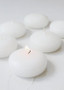 6 Per Pack White Floating Candles - 3" Wide