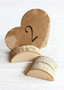 Set Of 24 Natural Wood Slice Place Card Holders - 1" High
