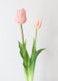 Realistic Latex Pink Artificial Tulips - 18.5"