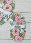 12 Pack - Pink Paper Spring Flower Table Placemat Cards