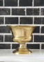 Metal Floral Urn In Antique Gold