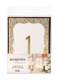 25 Pack - Gold And White Table Number Cards - 5" Tall X 3.5" Wide