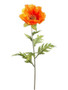 Silk Poppy Flower In Golden Orange (Bundle Of 3)