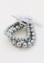Charcoal Grey Bubble Beaded Corsage Bracelet - 1" Wide (Bundle Of 2)