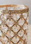 Gold Faux Crystal Candle Holder Centerpiece - 9.5" Tall