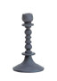 Metal Taper Candle Holder In Black - 7" Tall