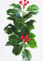 Artificial Christmas Holly With Red Berries - 22" Tall (Bundle Of 4)
