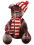 10" Plaid Teddy Bear Red Black 4 Pieces XSP050-RE/BK