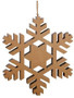 19" Glittered Snowflake Ornament Brown Silver 6 Pieces XN9362-BR/SI