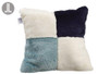 16"W X 16"L Fur Pillow Blue Cream 6 Pieces XAK177-BL/CR