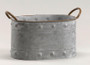 Oval Tin Planter With Handles (CT2277)