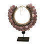 Tribal Purple Shell Neacklace On Iron Stand (2544)