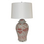 Coral Red Fish Temple Jar Table Lamp (L1588-R)