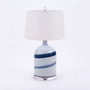 Blue And White Brushstroke Spin Table Lamp (L1336-L)