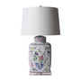 Chinoisery Floral Cylinder Tea Jar Table Lamp (L1240)