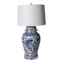 Blue And White Fish Temple Jar Table Lamp (L1208)