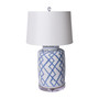 Blue And White Bamboo Tea Jar Table Lamp (L1202S)