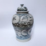 Blue And White Sea Flower Temple Jar (1562)