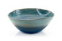 Swirl Bowl Blue Green Reaction Glazed Large (1307C-L)