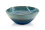 Swirl Bowl Blue Green Reaction Glazed Large (1307C-L)