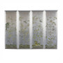 Silver Leaf Bird Wall Panel Set Of 4 (NM-01)