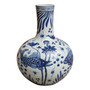 Blue & White Carved Fish Globular Vase (1898)