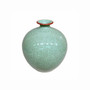 Crackle Celadon Pomegranate Vase With Brown Lip (1732)