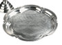 Antique Silver Brass Etched French Tray (S683)