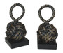 Bronze Iron Rope Knot Bookends (Bundle Of 2) (HC215)