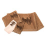 3 Piece Embroidered 3-Horse Towel Set (TW3003-OS)