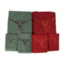 3 Piece Embroidered Steer Head Towel Set (TW3118-OS)