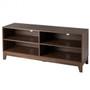 58" Modern Entertainment Media Center Wood Tv Stand-Walnut (HW66122WT)