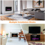 30" Electric Fireplace Recessed Ultra Thin Wall Mounted Heater (EP24702)