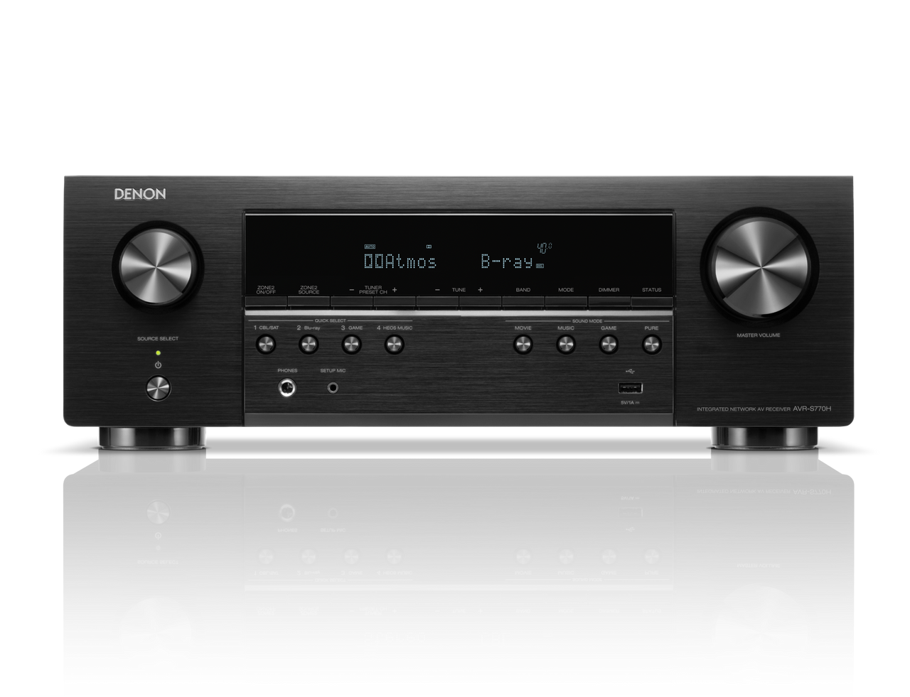 Denon AVR-S770H – 7.2 Ch. 75W 8K AV Receiver with HEOS®